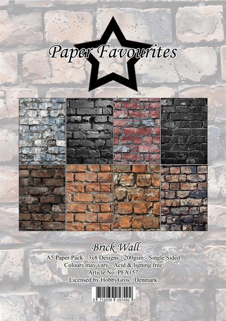 Paper Favourites Brick wall 3x8design 14,85x21cm 200g